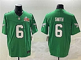 Men's Philadelphia Eagles #6 DeVonta Smith Green 2025 Super Bowl LIX Patch F.U.S.E. Throwback Vapor Untouchable Limited Stitched Jersey,baseball caps,new era cap wholesale,wholesale hats